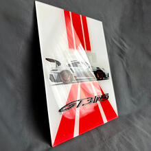 Panneau d’art mural de garage en acrylique brillant inspiré du GT3 RS_2
