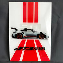 Panneau d’art mural de garage en acrylique brillant inspiré du GT3 RS_3