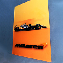 Panneau d'Art Mural de Garage en Acrylique Glossy Personnalisé F1 McLaren 3