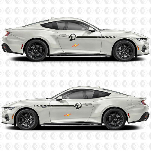 Autocollants en vinyle ombre de cheval pour bandes latérales pour Musclecar Musclecarmodel