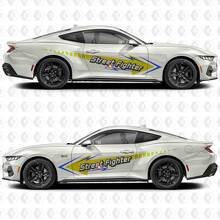 Autocollants vinyles décoratifs Street Fighter Look pour porte latérale Ford Mustang 3