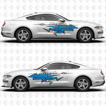 Autocollant vinyle bande éclair Roush Lightning Bolt pour porte latérale Ford Mustang 2