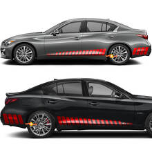 Kit de décalcomanies en vinyle bandes stroboscopiques pour bas de caisse Infiniti Q50 Q60_2