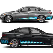Kit de décalcomanies en vinyle bandes stroboscopiques pour bas de caisse Infiniti Q50 Q60_3