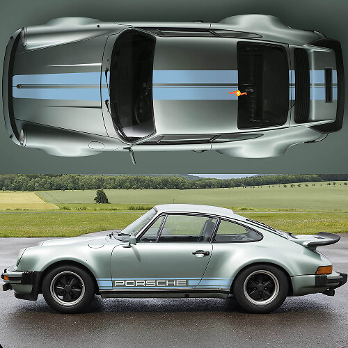 Singer Side and central stripes for Porsche 911 G model 1985 coupe 1