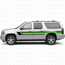 Bandes vinyle rétro supérieures de ligne de ceinture de porte et de quart arrière pour Chevrolet Suburban GMT900 2007-2014_3