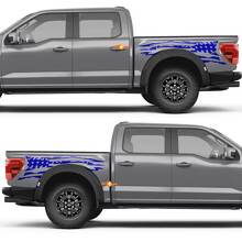 Autocollant en vinyle avec drapeau américain vieilli pour aile arrière Ford F-150 2