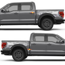Autocollant en vinyle avec drapeau américain vieilli pour aile arrière Ford F-150 3