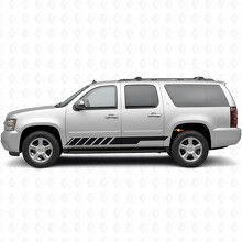 Bandes Vinyles Penchées pour Portes de Course et Bas de Caisse pour Chevrolet Suburban GMT900 2007-2014_2
