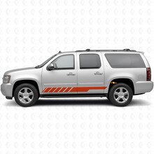 Bandes Vinyles Penchées pour Portes de Course et Bas de Caisse pour Chevrolet Suburban GMT900 2007-2014_4
