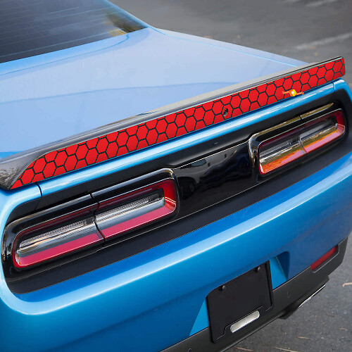 Autocollant en Vinyle Graphique à Motif alvéolaire pour Spoiler Dodge Challenger