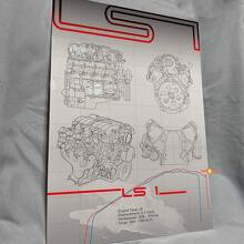 Panneau décoratif mural brillant en acrylique pour garage, moteur LS1 personnalisé 3