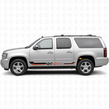 Bandes en vinyle damier pour porte et bas de caisse pour Chevrolet Suburban GMT900 2007-2014_2