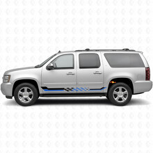 Bandes en vinyle damier pour porte et bas de caisse pour Chevrolet Suburban GMT900 2007-2014_3