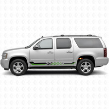 Bandes en vinyle damier pour porte et bas de caisse pour Chevrolet Suburban GMT900 2007-2014_4