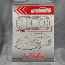 Panneau d'art mural personnalisé en acrylique brillant pour garage, pour les fans de Nissan R35_2