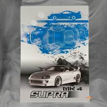 Panneau d'art mural acrylique brillant personnalisé Supra pour les fans de Toyota Supra 2