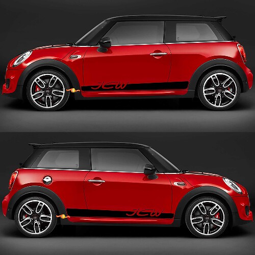 Autocollant Décalcomanie Bandes Latérales JCW pour Mini Cooper F56 1