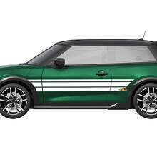 Autocollant en vinyle graphique à bandes de course latérales pour Mini Cooper S 2