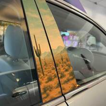 Autocollant Vinyle Vintage Paysage du Désert pour Portes Pilier 2