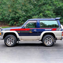 Autocollant vinyle bande bloc de couleurs Safari pour portières latérales et ailes pour Nissan Patrol 2