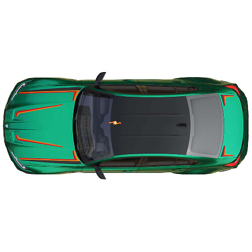 Autocollant en vinyle bandes latérales capot coffre M Performance pour BMW M3 G80 1