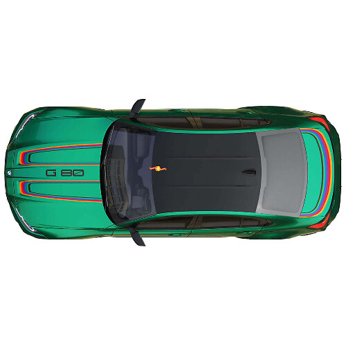 Autocollants vinyle bandes capot coffre M Performance 2 pour BMW M3 G80 1