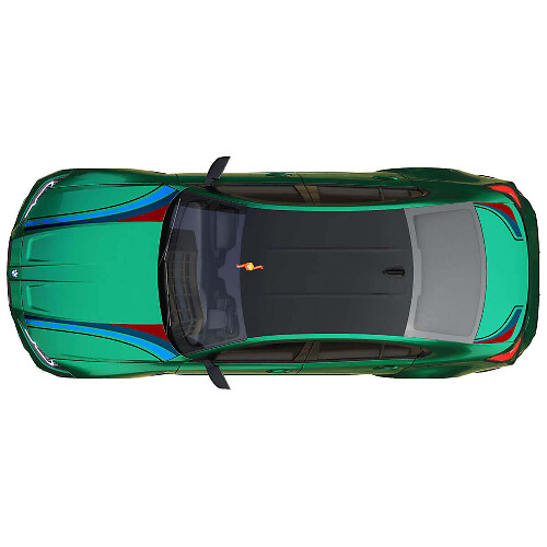 Autocollants en vinyle bandes capot coffre M Performance 3 pour BMW M3 G80 1