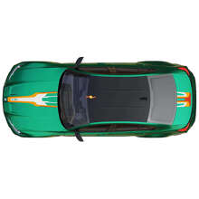 Autocollant vinyle de bandes abstraites M Performance pour capot et coffre BMW M3 G80 2