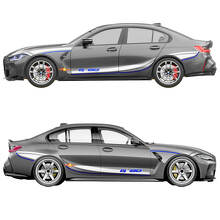 Autocollant Vinyle M Performance Rayures Latérales de Porte Garde-boue pour BMW M3 G80 2