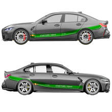 Autocollant en vinyle de bandes lettrées M Performance pour portes latérales et ailes BMW M3 G80 2