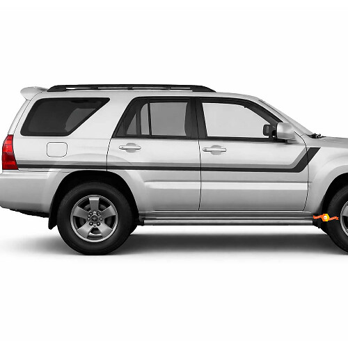 Autocollants Vinyle Latéraux à Double Bande Style Héritage pour Toyota 4Runner 2002-2009 1