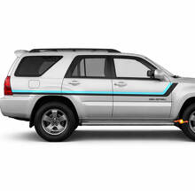 Autocollants Vinyle Latéraux à Double Bande Style Héritage pour Toyota 4Runner 2002-2009 3