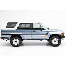 Autocollants vinyle latéraux à rayures jumelles style héritage pour Toyota 4Runner 1984-1989 2
