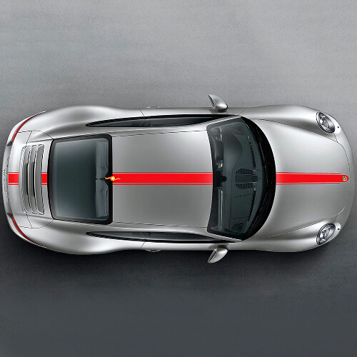 Kit de bandes fines en vinyle pour capot, toit et coffre de Porsche 911