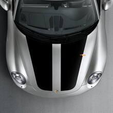 Kit de décalcomanies en vinyle avec larges bandes doubles de course pour capot Porsche 911 996 997 Carrera 3