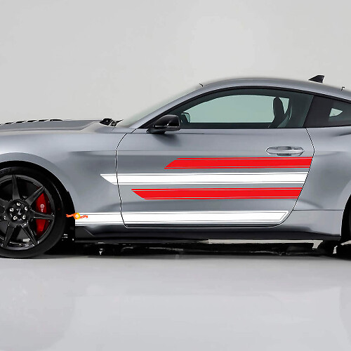 Kit d'autocollants vinyle pour seuils de portes avec bandes lisses et nettes pour Musclecar Shelby Super Snake