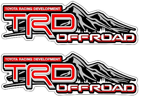 Autocollants en vinyle style montagne tout-terrain TRD pour Toyota Tacoma Tundra