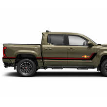 Autocollants vinyles latéraux à double bande style Héritage pour Tacoma 2023+ 2