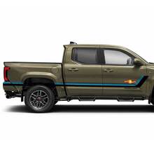 Autocollants vinyles latéraux à double bande style Héritage pour Tacoma 2023+ 3