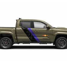 Autocollants Vinyle Latéraux Rayures Jumelles Style Carte Topographique Pour Tacoma 2023+ 3