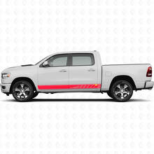 Autocollant vinyle perforé avec bandes latérales pour porte, graphique pour Dodge Ram 1500 2019-2024 2