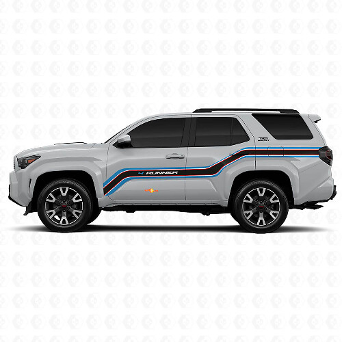 Autocollants vinyle latéraux Techno Style lignes ascendantes pour Toyota 4Runner