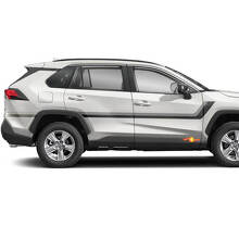 Autocollants vinyle bandes jumelles latérales de porte pour Toyota RAV4 2019-2025 3