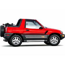 Autocollants en vinyle à bandes jumelles pour porte pour Toyota RAV4 1994-2000 3