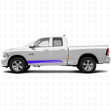 Autocollant Vinyle Graphique de Marchepied avec Bandes Courbées pour Porte Dodge Ram 1500 2011-2018 2