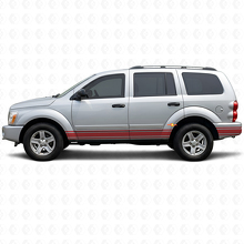 Autocollant vinyle latéral de bas de caisse Straight Lines pour Dodge Durango 2004-2009 3