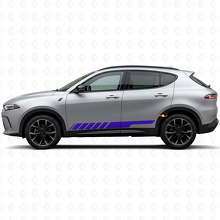 Autocollant Vinyle Bandes Damier Pour Bas de Porte Dodge Hornet 2023+ 2