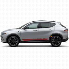 Autocollant Vinyle de Bas de Caisse à Rayures Courbées à Damier pour Dodge Hornet 2023+ 3