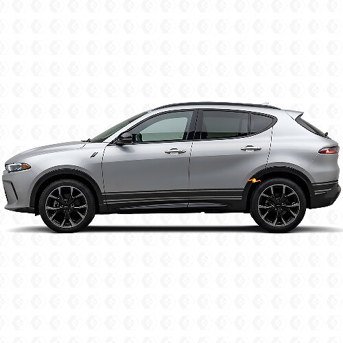 Autocollant vinyle latéral de bas de caisse Straight Lines pour Dodge Hornet 2023+ 1